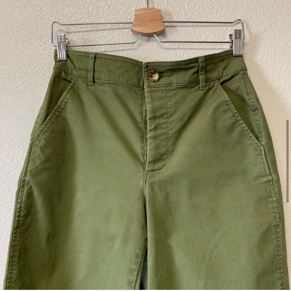 Madewell Olive Wide Leg Crop - Picture 3 of 8